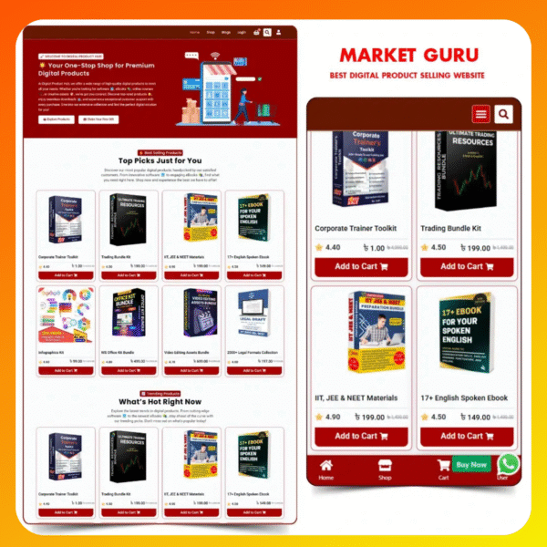 Digital Product Ready Website Theme